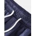 Mens Casual Solid Color Drawstring Comfy Pants