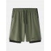 Mens Casual Breathable Drawstring Loose Fit Comfy Home Shorts