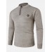 Mens Applique Half Zipped Front Pullover Knitted Sweaters