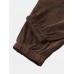 Mens Corduroy Texture Pocket Casual Beam Feet Pants